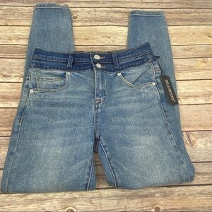 Blank NYC high rise skinny two tone jean NWT! 25